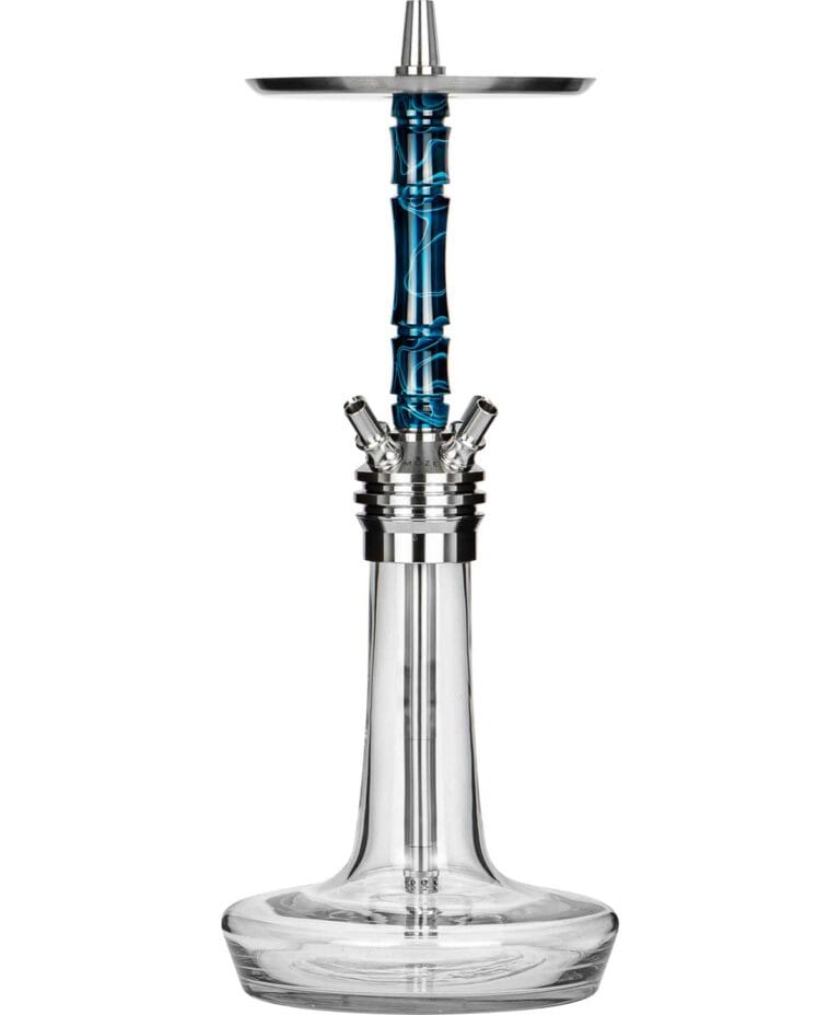 Moze Varity Squad Silver – Clear Bowl – Wavy Blue Shisha
