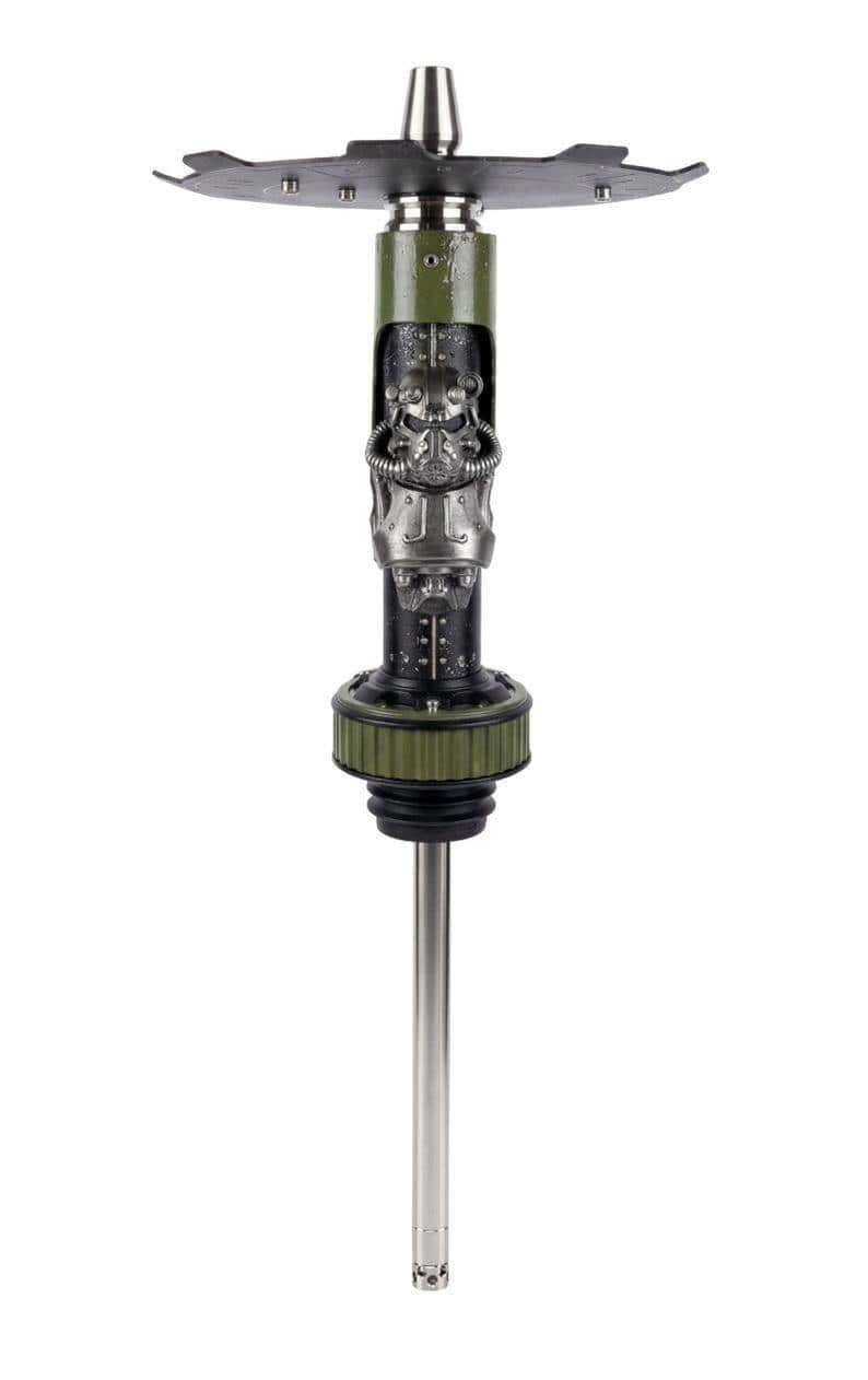Hintergrundbild einer Shisha-Adapter mit Skull-Design, für stilvolles Raucherlebnis.