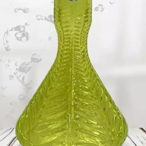 Vasija Vidrio – Cono – Árbol – Verde Claro
