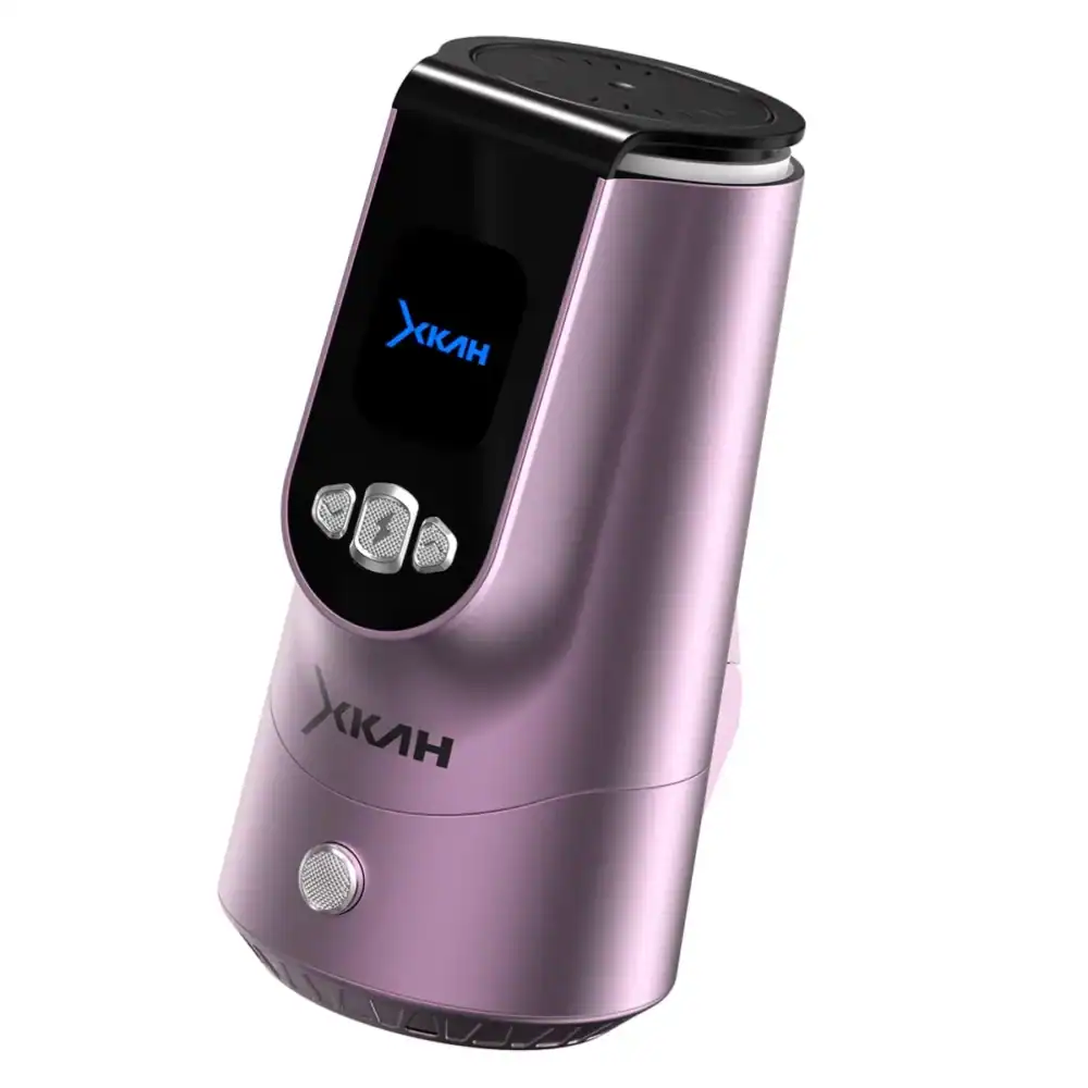 Elektrischer HMD von XKAH Pro in Pink, ideal für Shisha-Genuss unterwegs.